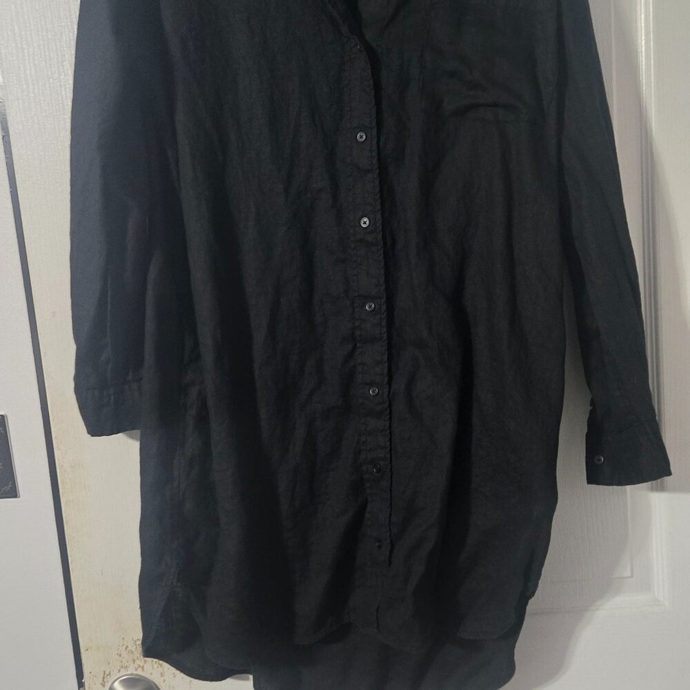 Quince european linen shirt dress